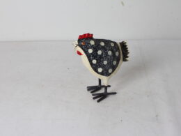 Poule décorative en métal