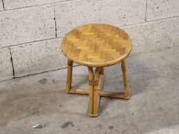 Sellette ronde vintage en bambou