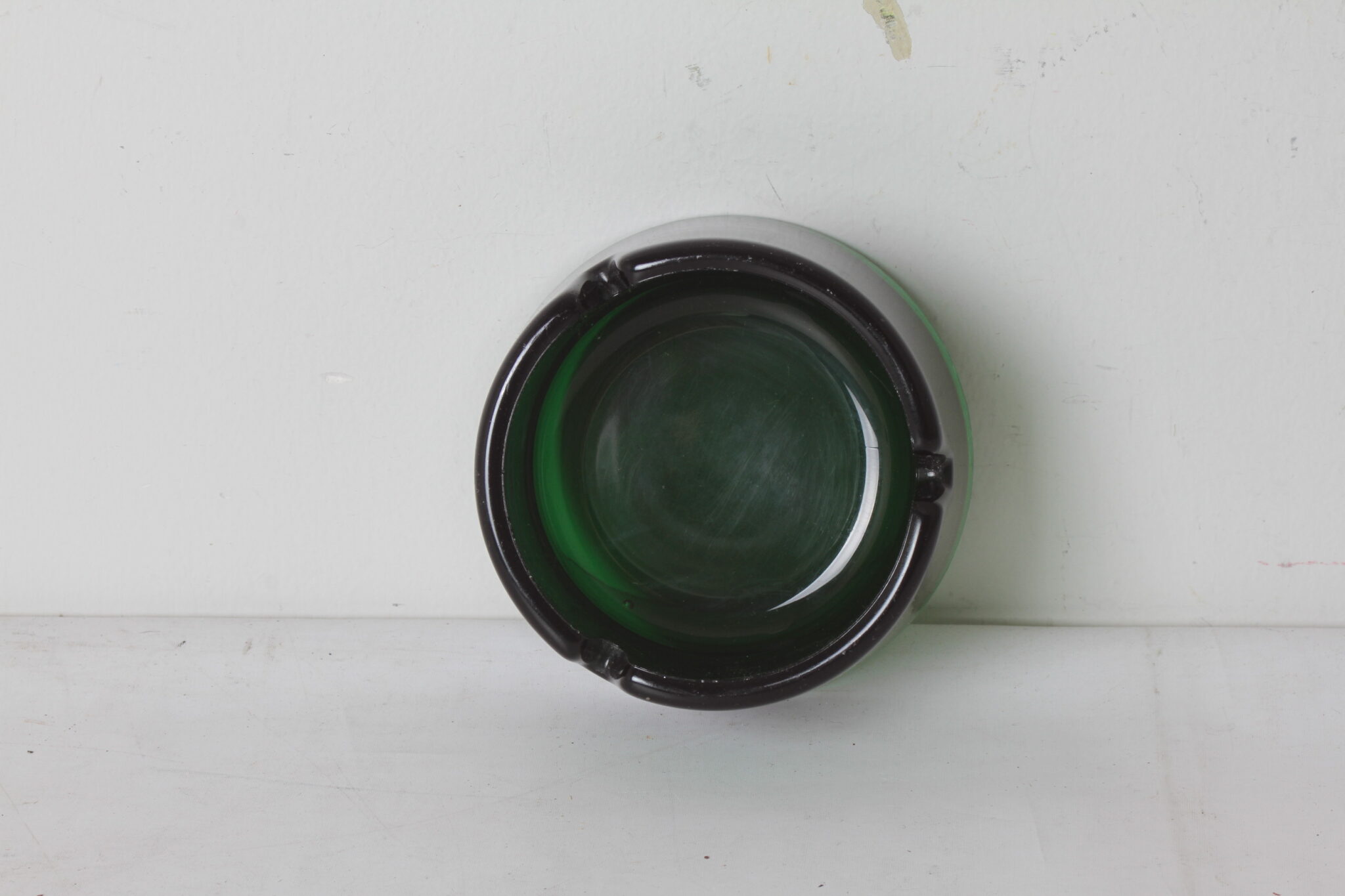 Cendrier vintage vert émeraude – Image 3