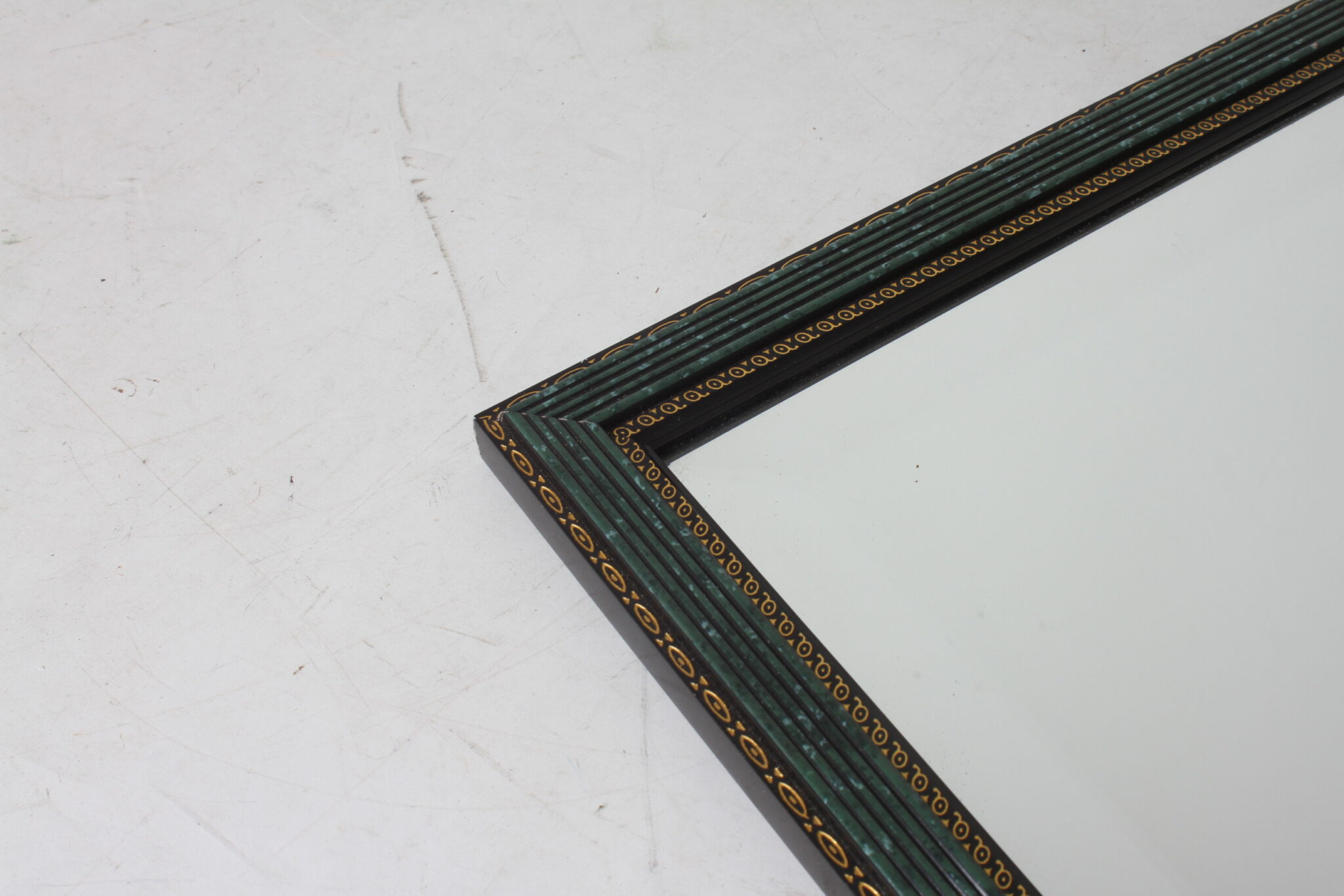 Miroir décoratif vert et doré – Image 5