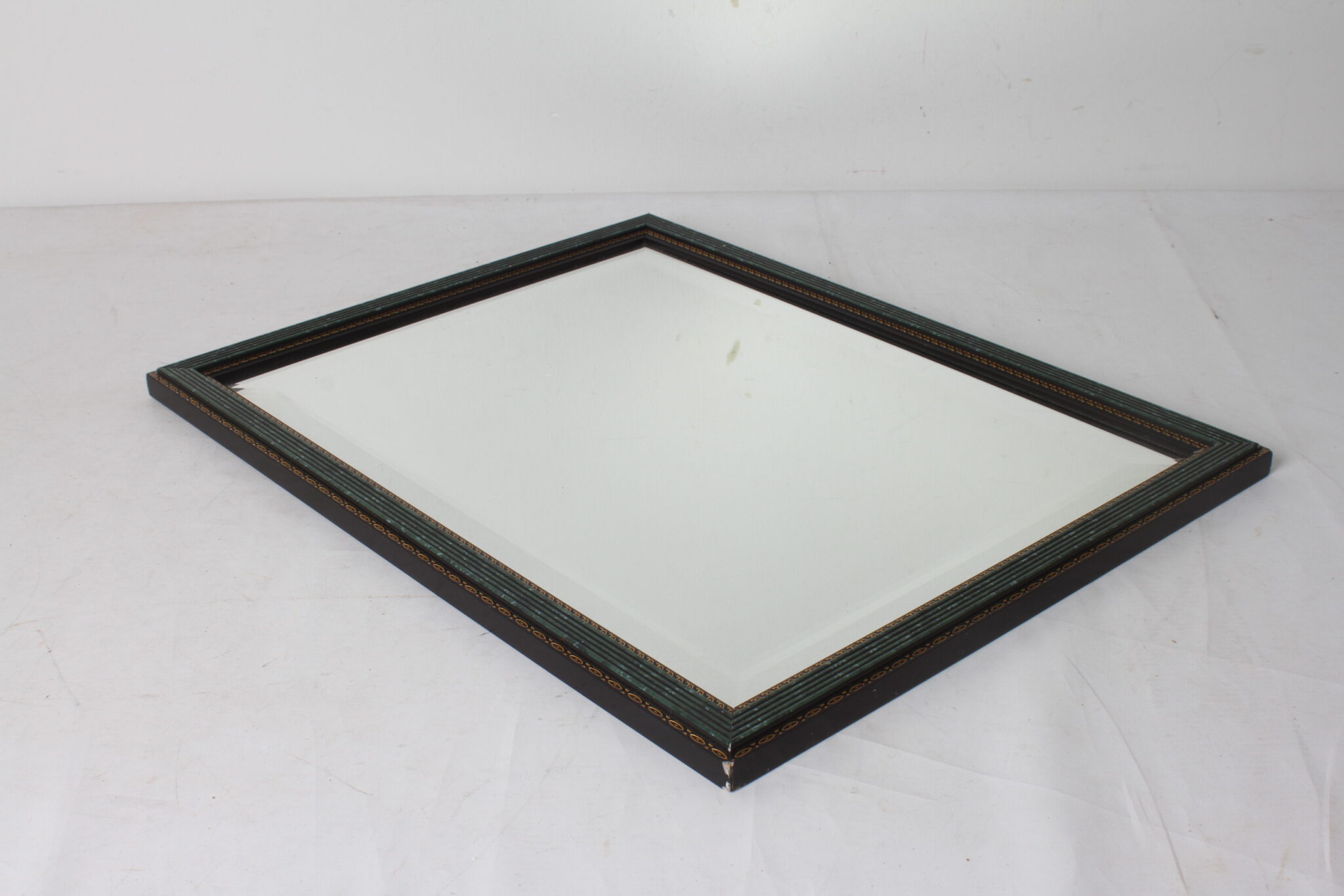Miroir décoratif vert et doré – Image 2